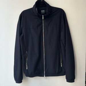 Boggi Milano Navy jacket in size M. Very luxorious design. Has a zip out hoodie.